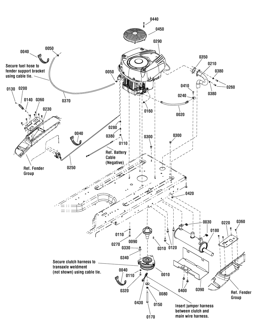 Engine Group - 21hp Briggs And Stratton Diagram and Parts List for 7800820A (C950-60106-1-ZTS7000)(2011) Briggs and Stratton Lawn Tractor Accessories